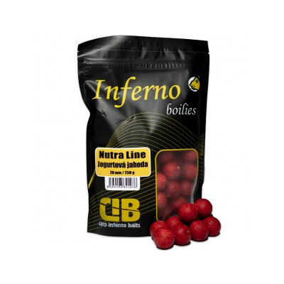 Carp Inferno boilies Nutra 250 g 20 mm Jogurtová jahoda – Sleviste.cz