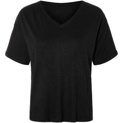 esmara Dámské lněné triko černá – Zboží Mobilmania