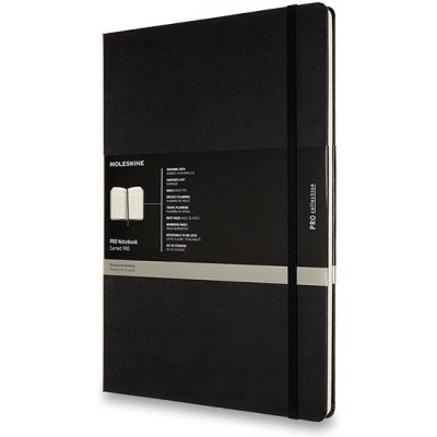 Moleskine Zápisník Professional- trvdé desky A4, černý 21 x 29,7 cm, 96 listů – Zboží Mobilmania