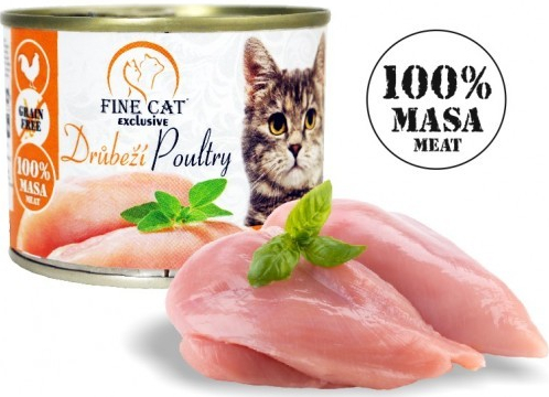 Fine Cat EXCLUSIVE drůbeží 100% masa 200 g