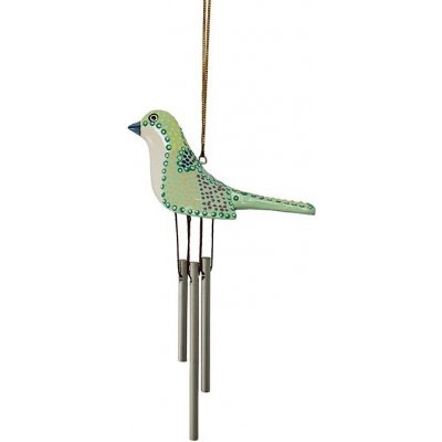 Mitra Bali zvonkohra zelený puntíkovaný ptáček z Bali 13 cm – Zboží Mobilmania