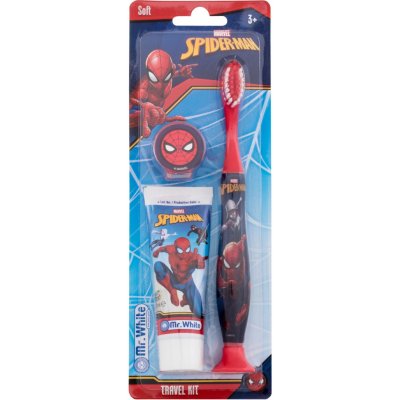 Marvel Spiderman zubní pasta Spiderman 25 ml + zubní kartáček Spiderman 1 ks + kryt na zubní kartáček Spiderman 1 ks dárková sada – Zbozi.Blesk.cz