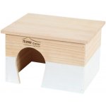 Zolux Dřevěný domek pro hlodavce Home Color bílý L 28 x 23 x 18 cm – Zbozi.Blesk.cz