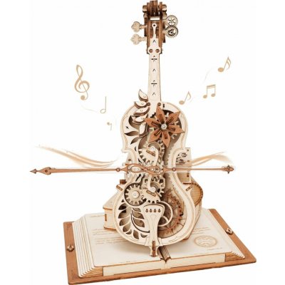RoboTime dřevěné mechanické puzzle Kouzelné violoncello (elektrický pohon) – Hledejceny.cz
