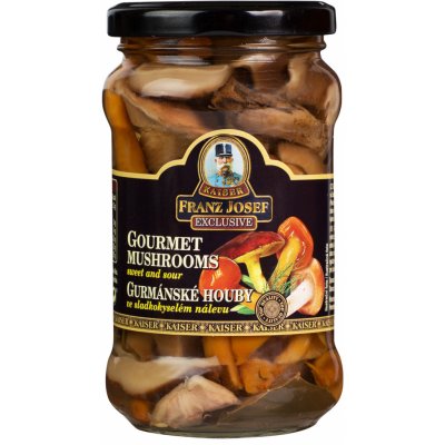 Franz Josef Kaiser Gourmet houby ve sladkokyselém nálevu 314 ml 280 g – Zboží Dáma