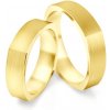Prsteny Savicki Snubní prsteny žluté zlato ploché SAVOBR196