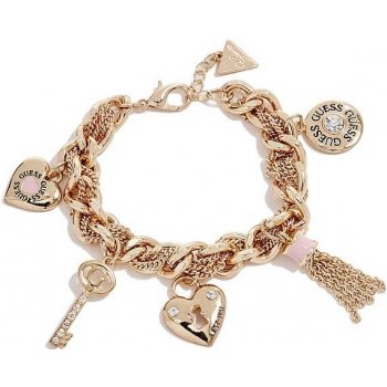 Guess Gold-Tone and Pink Link Charm P302569965A