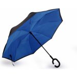 Obrácený deštník dvouvrstvý modrý – Zboží Dáma
