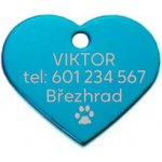 Šperky4U Hliníková psí známka srdíčko malé PZ009 LB – Zboží Dáma