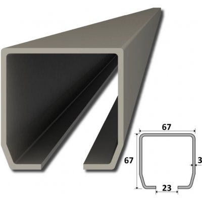 C profil PICOLLO 67x67x3mm Combi Arialdo, nerezový AISI304 Délka: 1m – Zbozi.Blesk.cz