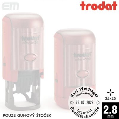 Trodat 46125 [ 25 x 25 mm pouze gumový štoček – Zboží Živě