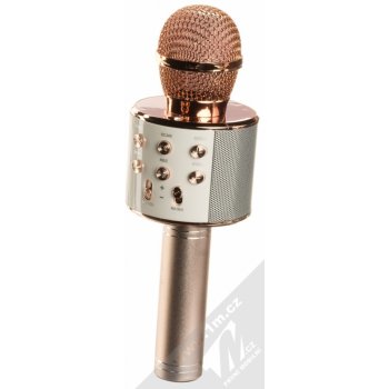 WSTER WS 858 Karaoke bluetooth mikrofon tmavě růžový