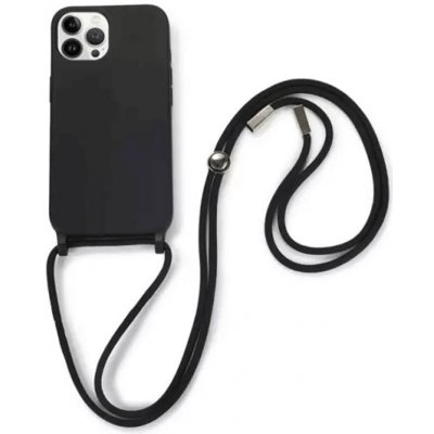 Pouzdro SES Gumové ochranné se šňůrkou na krk Apple iPhone 13 - černé – Zboží Mobilmania
