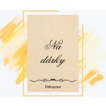 Dřevěné označení stolů s popiskem – Nam munera - Gabon, 150 x 225 mm (do obálky B5) – Zboží Dáma