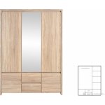 BRW Kaspian SZF5D2S Dub sonoma – Zboží Dáma