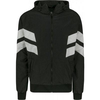 Urban Classics Crinkle Panel Track Jacket blk/wht – Zboží Mobilmania