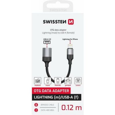 Swissten 0,12 m Černý 73501217 – Zboží Živě