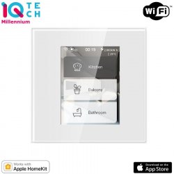 iQtech Millennium L8HSHKW, Wi-Fi multifunkční vypínač Apple Homekit, bílý IQTO007