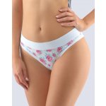 Gina dámské kalhotky bokové brazilky šité s potiskem Disco XVI 16159P bílá růžovofialová – Zboží Dáma