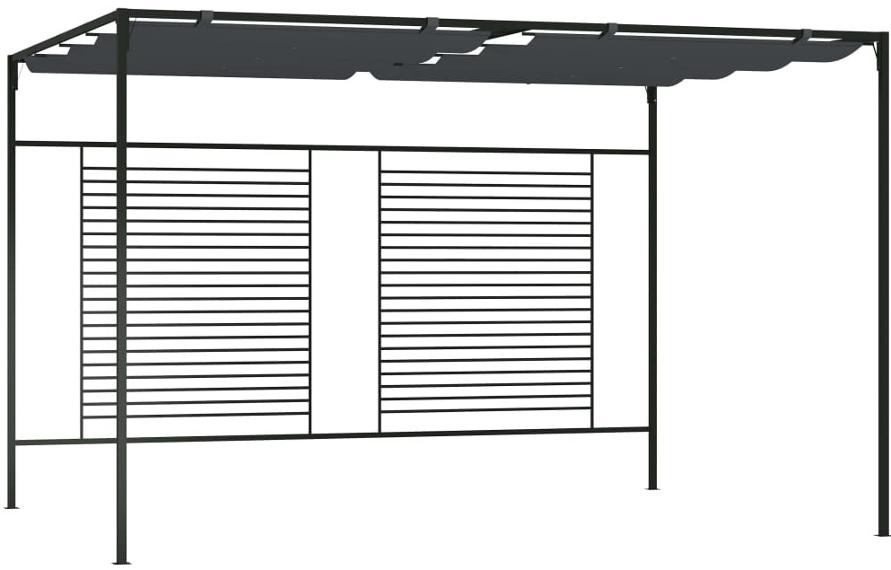 vidaXL Pavilon se stahovací střechou 4x3x2,3 m Antracit