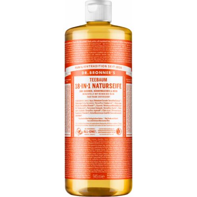 Dr. Bronner's přírodní tekuté mýdlo s tea tree 18v1 945 ml – Hledejceny.cz