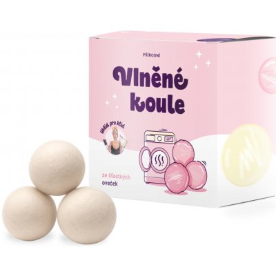 Úklid pro klid Vlněné koule do sušičky černošedé pomeranč 3 ks – Hledejceny.cz