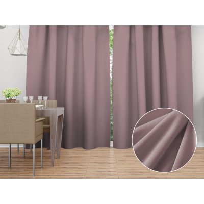 Biante Sametový závěs Velvet Premium SVP-031 Tmavě starorůžový - šířka 135 cm 135x220 cm – Hledejceny.cz