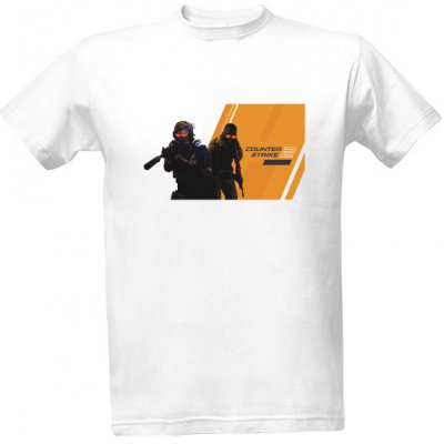 Tričko s potiskem Counter Strike 2 pánské Bílá