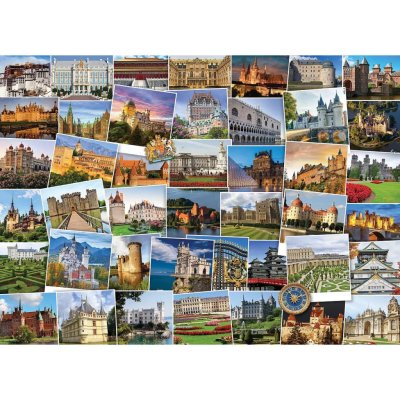 EuroGraphics Světoběžník Hrady a zámky 1000 dílků – Sleviste.cz