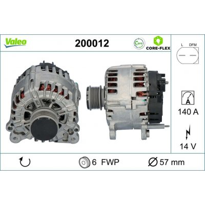 Alternátor VALEO 200012 – Hledejceny.cz