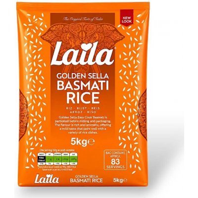 Laila Foods Zlatá Sella Basmati rýže 5 kg – Zbozi.Blesk.cz