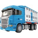 Bruder 3549 Přepravník zvířat Scania R s figurkou krávy