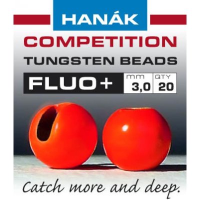 Hanák Competition Tungstenové Hlavičky Fluo Červené 4,6 mm – Hledejceny.cz
