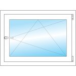 OKNA HNED Plastové okno 79x58 cm bílé otevíravé a sklopné pravé – Zboží Mobilmania
