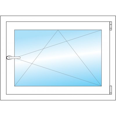 OKNA HNED Plastové okno 79x58 cm bílé otevíravé a sklopné pravé – Zboží Mobilmania