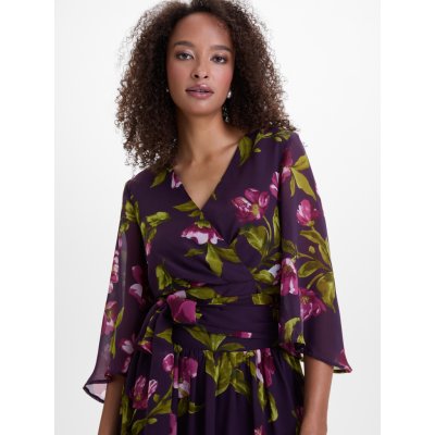 Orsay fialová dámská zavinovací halenka s květinovým vzorem – Zboží Mobilmania
