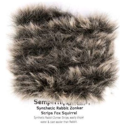 Semperfli Sytetické Proužky Králičí Kůže Synthetic Rabbit Zonker Strips Fox Squirrel