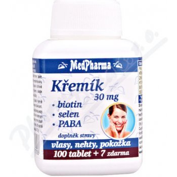 MedPharma Křemík 30 mg + Biotin + Paba 107 tablet