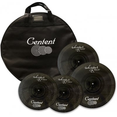 Centent Black Silent Cymbal Set 14", 16", 18", 20", Bag – Zboží Mobilmania