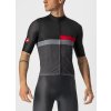 Cyklistický dres Castelli BLOCCO Pánský Light black/red-dark gray