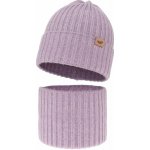 Karmina Dívčí čepice a tunel s merino vlnou fialová – Hledejceny.cz