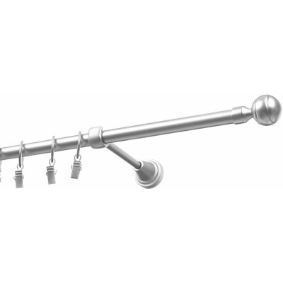 Garnyze-levne Kovová garnýže Koule Trio jednořadá satyna 16mm 200 cm – Sleviste.cz