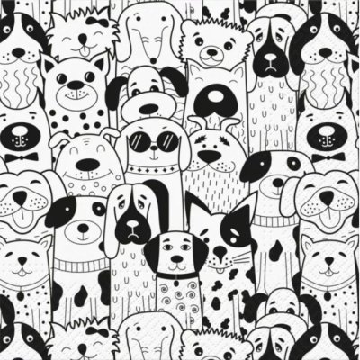 Paw Ubrousek 33x33cm Dog kresba – Zbozi.Blesk.cz