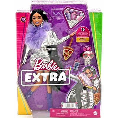 Barbie Extra Stylová černovláska s pejskem – Zboží Mobilmania