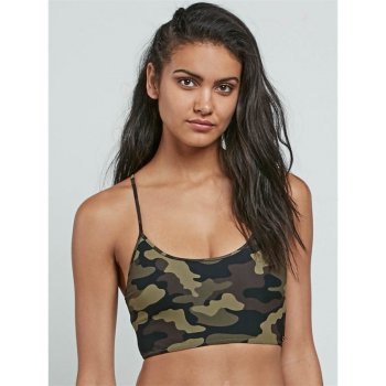 Volcom horní díl Cant Sea Me Crop Dark Camo DCA