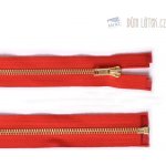 Zip mosazný dělitelný červený 60 cm – Zboží Mobilmania