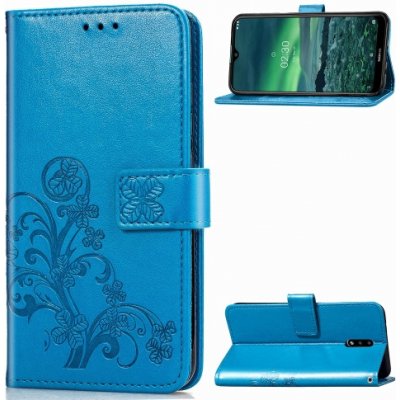 PROTEMIO 19055 ART Peňaženkový Obal Nokia 2.3 FLOWERS modrý – Zboží Mobilmania