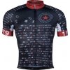 Cyklistický dres ROSTI BOMBA dlouhý zip černo/červený pánský