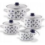 Sada hrnců Smaltované INDUKCE Plyn Retro Tadar Medes 8 ks 16/18/20/22 – Hledejceny.cz