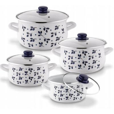 Sada hrnců Smaltované INDUKCE Plyn Retro Tadar Medes 8 ks 16/18/20/22 – Hledejceny.cz